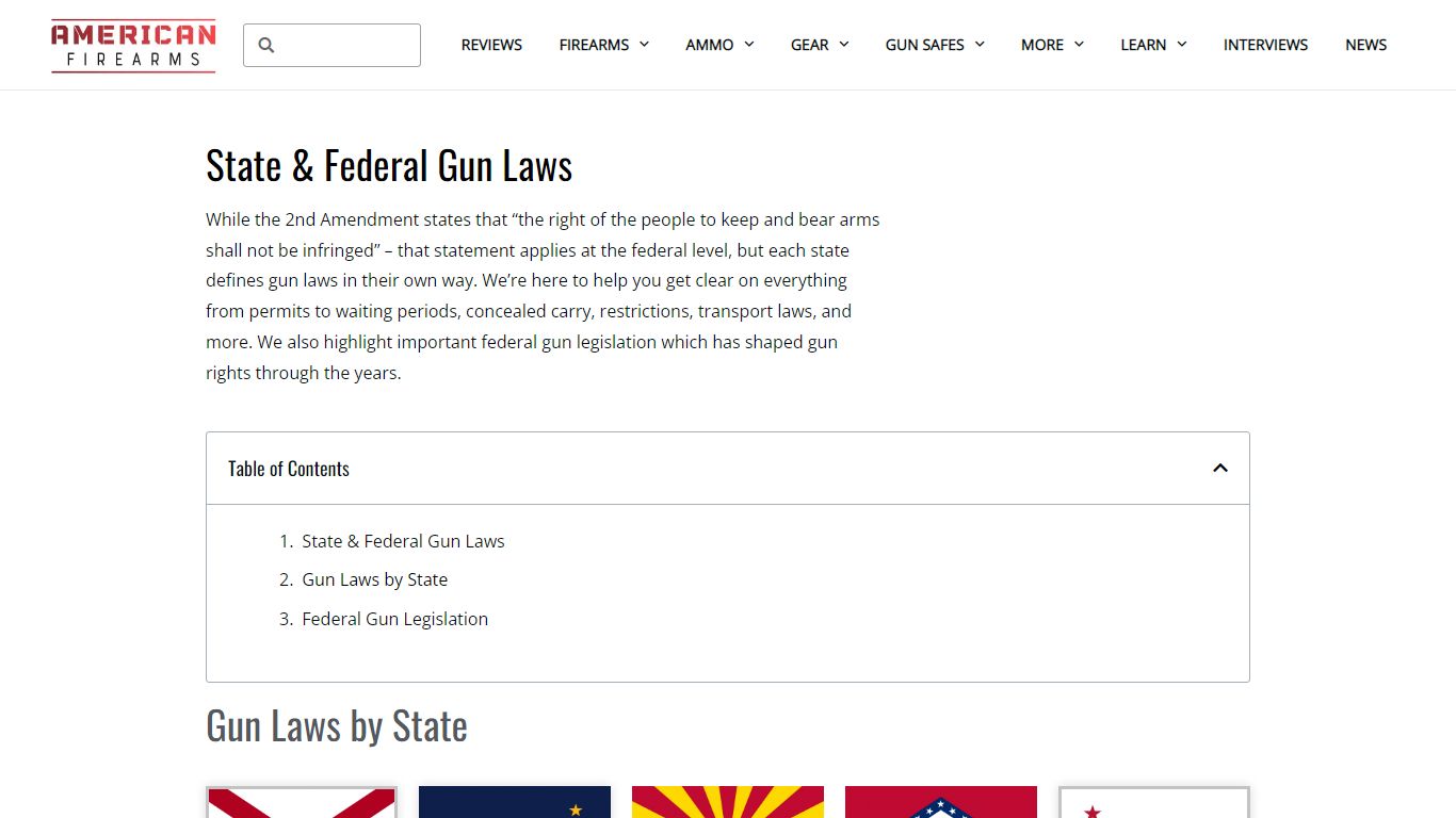 Gun Laws By State - American Firearms